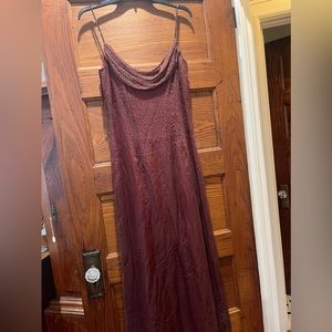 Vintage Y2K red maroon purple wine colored formal dress prom wedding gown